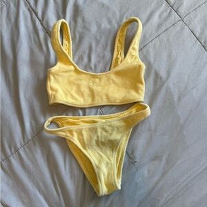 La Hearts Yellow Bikini Set Swimwear
